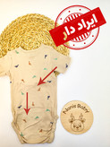 بادی زیردکمه بچگانه آستین کوتاه وارداتی-ایراددار