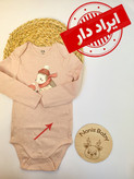 بادی زیردکمه بچگانه آستین بلند وارداتی-ایراددار