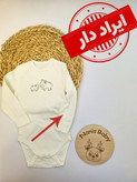بادی زیردکمه بچگانه آستین بلند وارداتی-ایراددار
