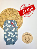 بادی زیردکمه بچگانه آستین بلند وارداتی-ایراددار